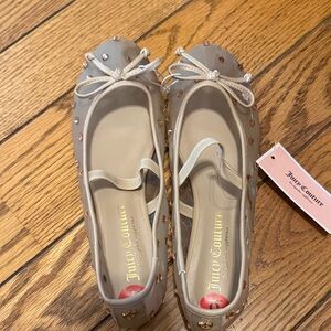 Juicy Couture Beige Studded Flats